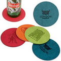 iPosh PU Leather Round Coaster (Teal Green)